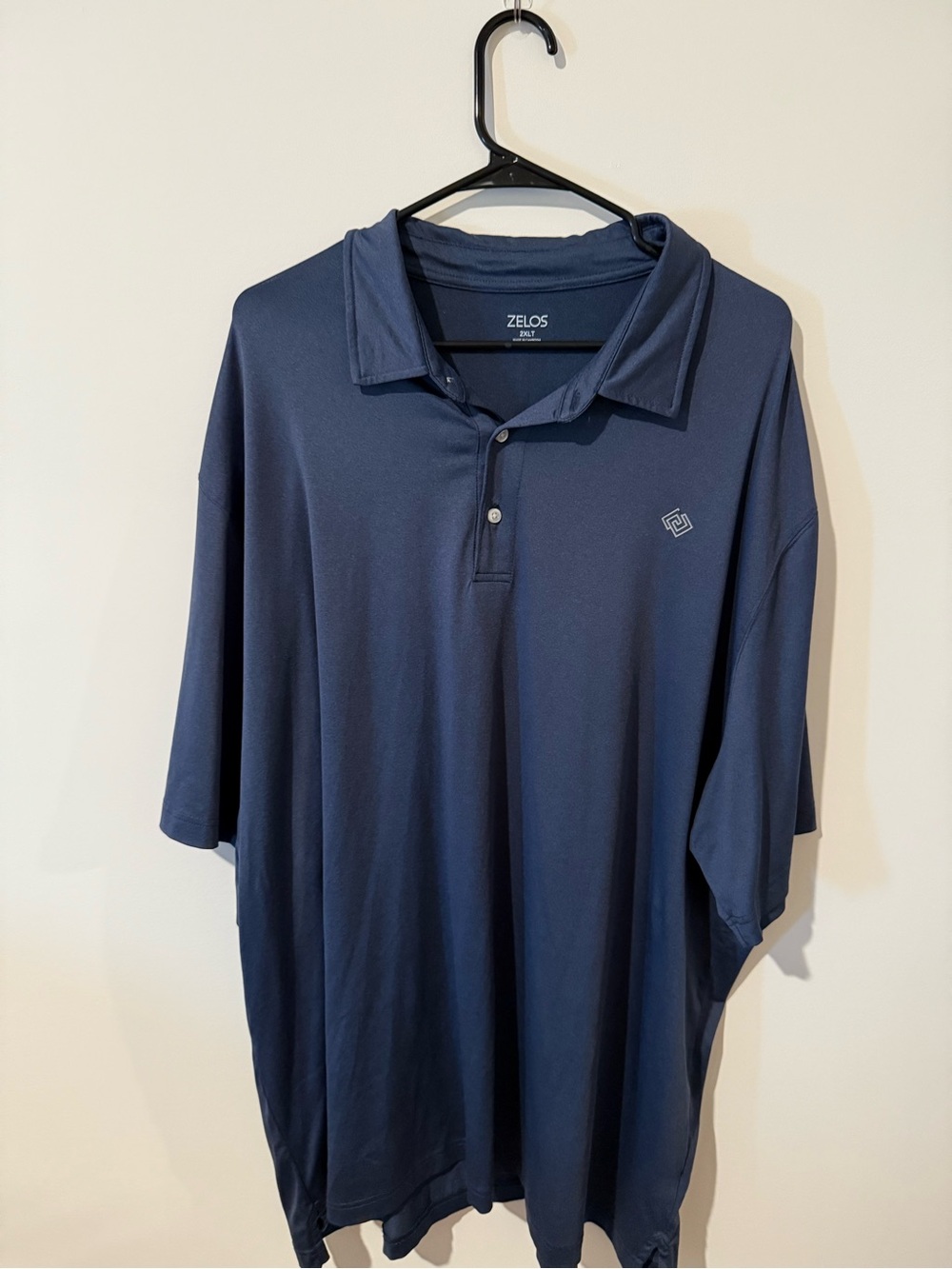 ZELOS Men's Navy Blue Polo Shirt